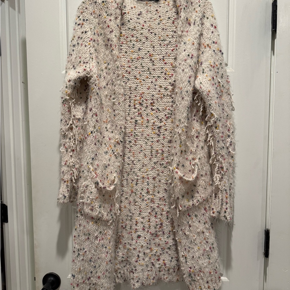 Doe & Rae Multicolor Speckled Cardigan